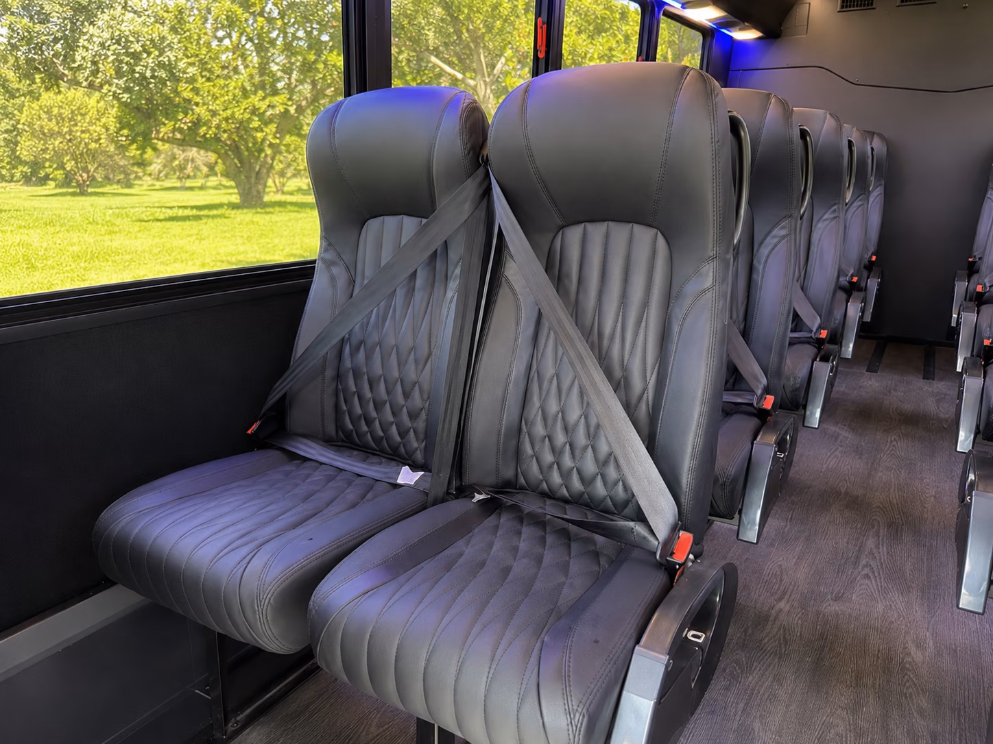 albany 20 passenger minibus inside