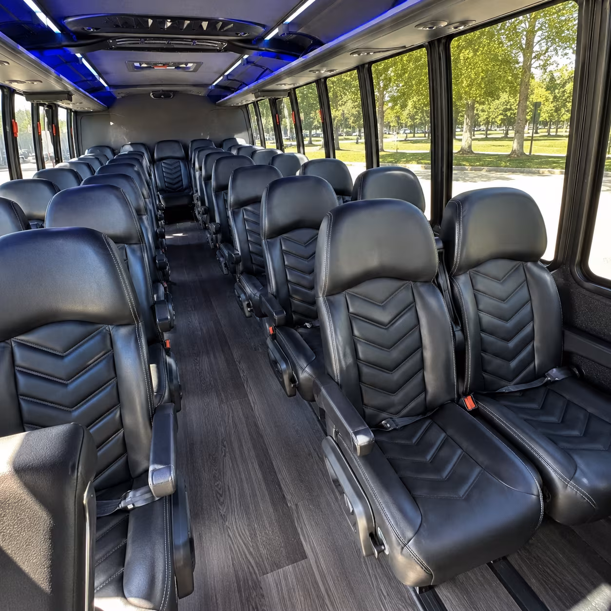 albany 25 passenger minibus inside
