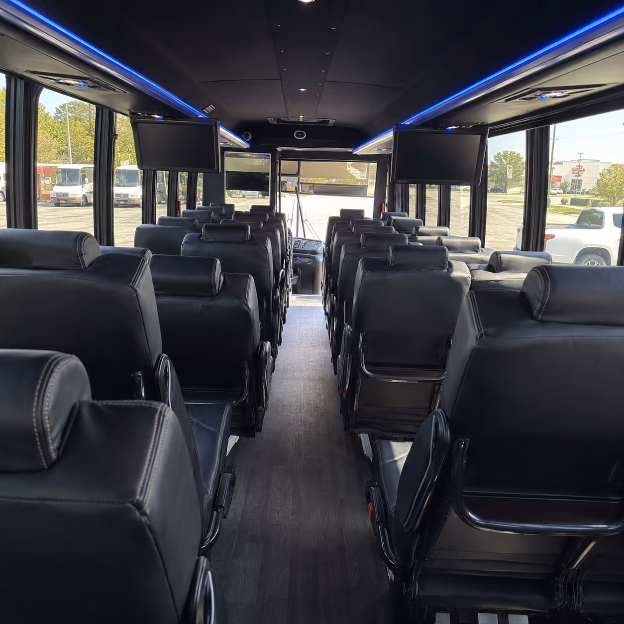 albany 28 passenger minibus inside
