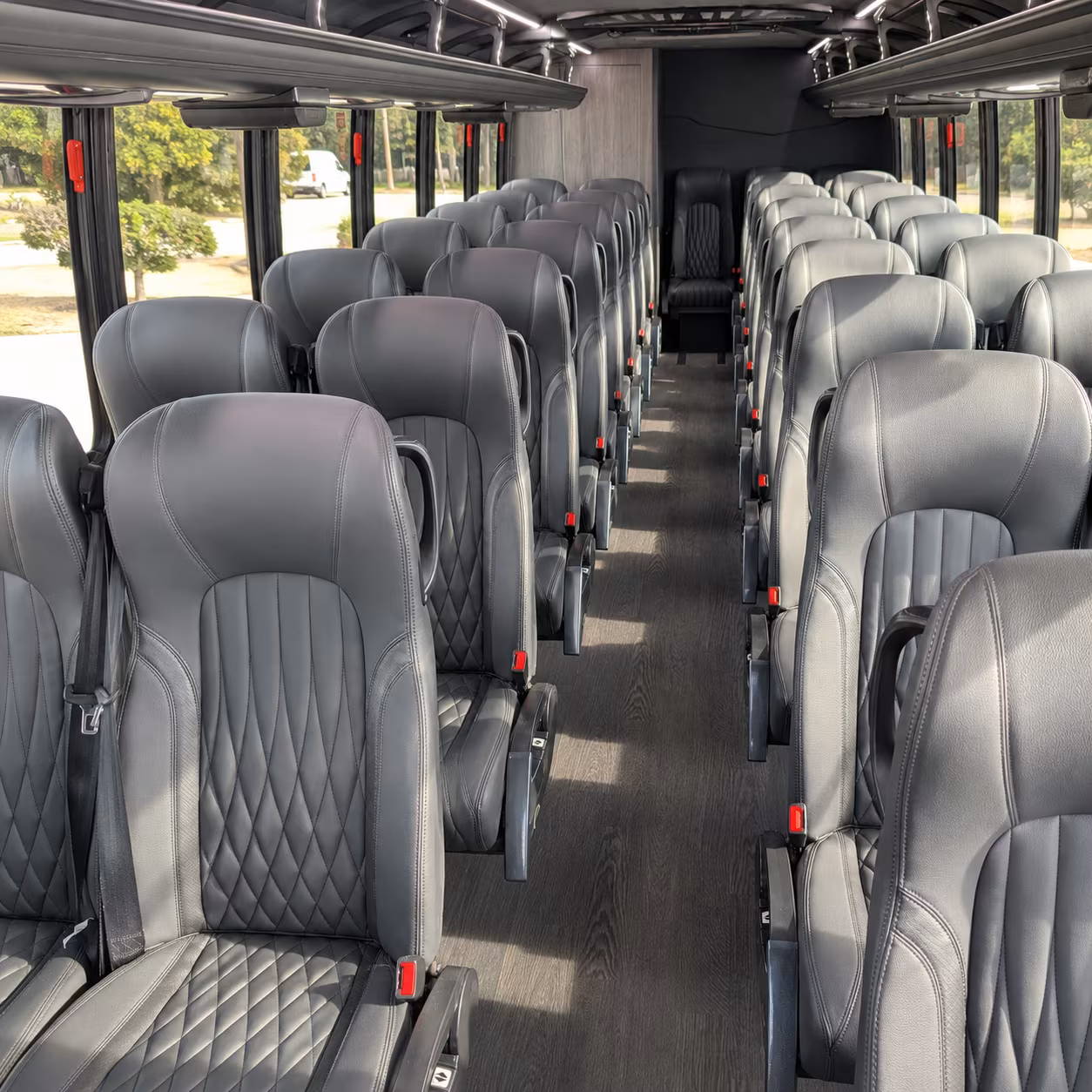 albany 28 passenger minibus interior
