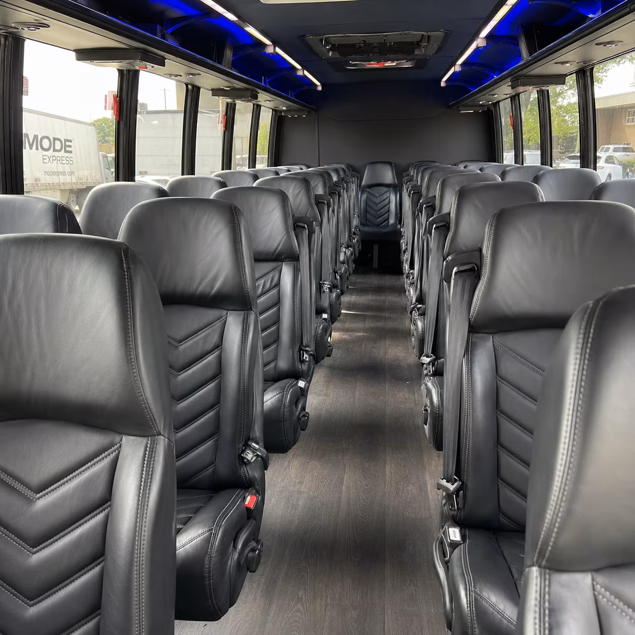 albany 30 passenger minibus inside