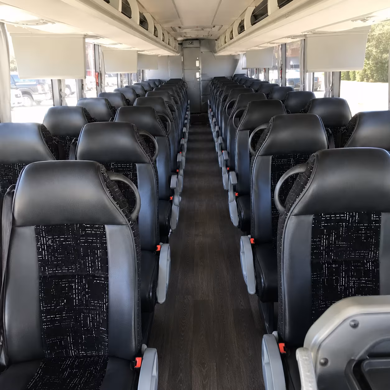 albany 56 passenger charter bus inside