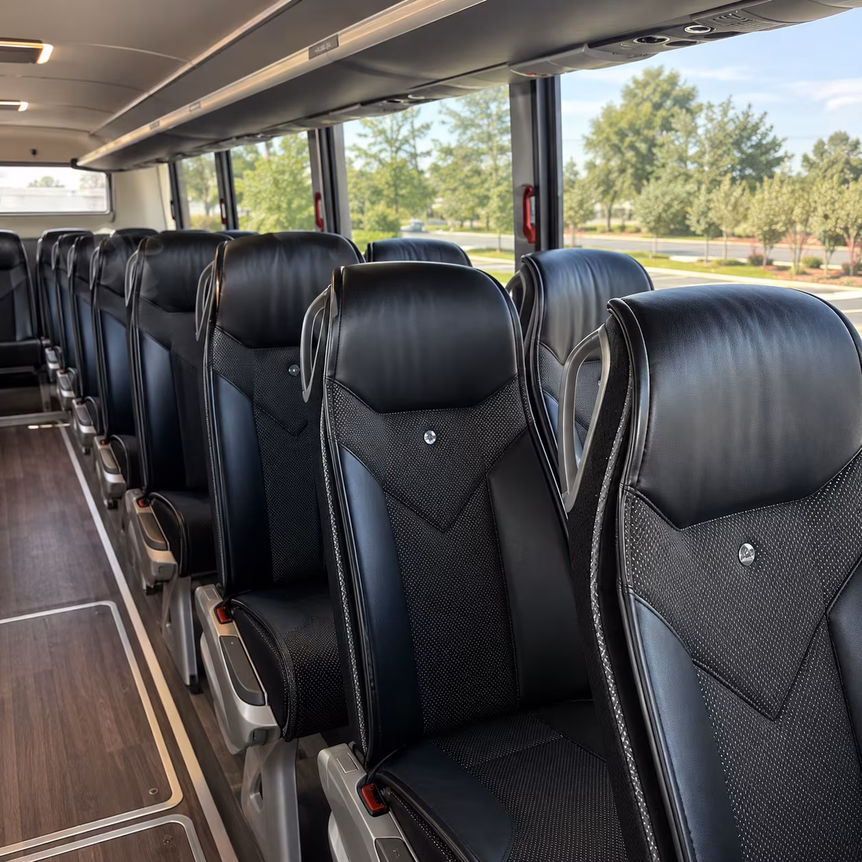 albany 56 passenger charter bus interior