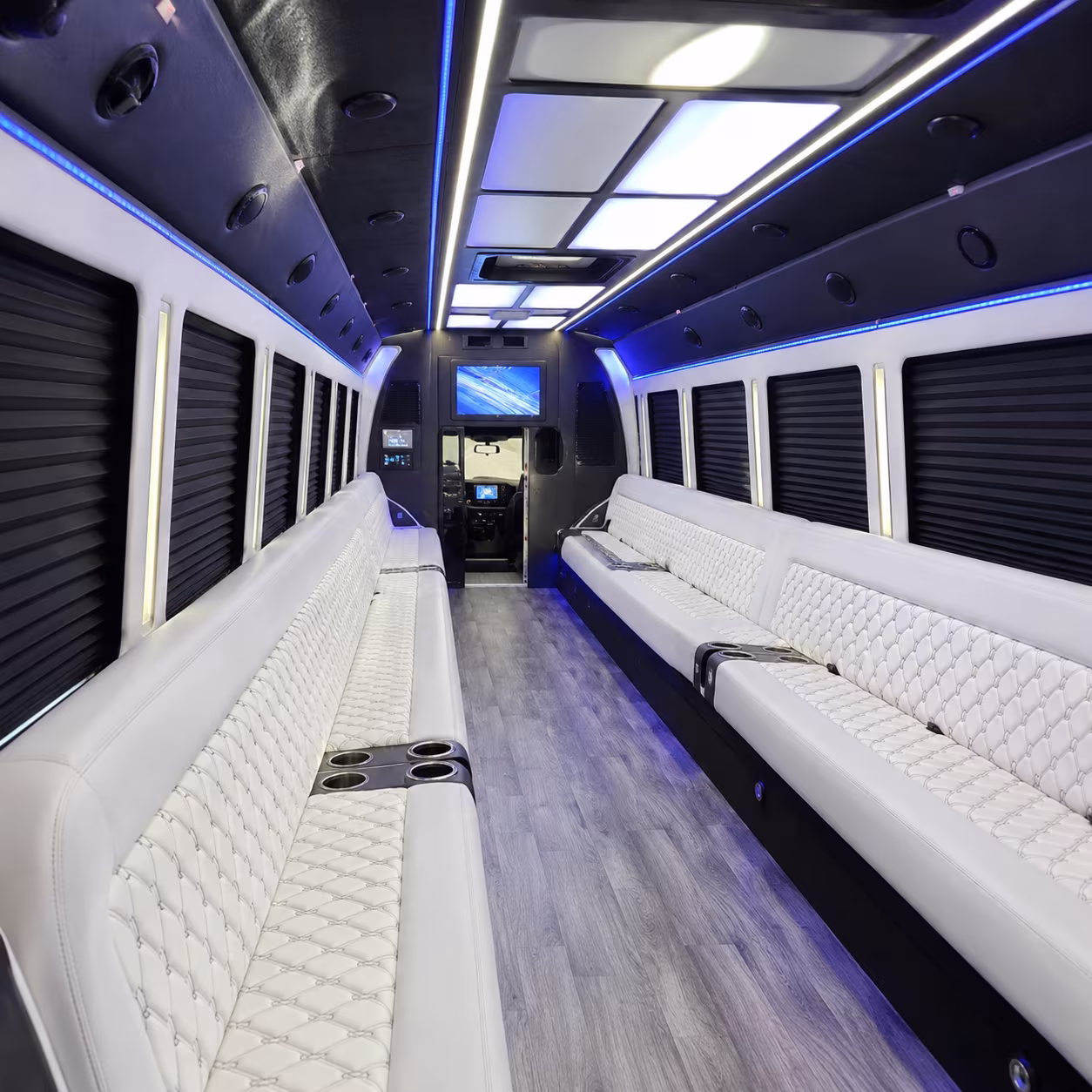 albany party bus rental interior